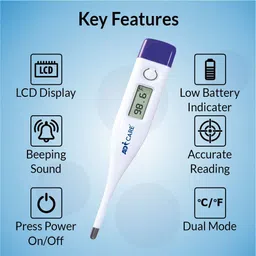 ADICARE Home Use Medical Device | Digital Thermometer For Fever Check (Pack of 1) Thermometer image 2