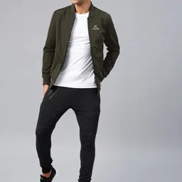 yaqr Men Solid Sports Jacket image 3