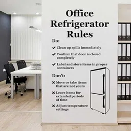 snappyvinyl 62 cm Office Refrigerator Rules Wall Self Adhesive Sticker-picture-41