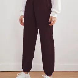 marc laurent Women Regular Fit Black Cotton Blend Trousers image 1