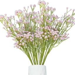 go hooked Artificial Baby’s Breath Flowers | 5Pcs Light Pink Gypsophila Decor Artificial Plant-picture-12