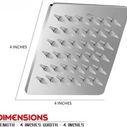 cosware 4x4 Inch S.S Ultra Slim Shower Head Only (Pack of 1) Fixed Mount image 2