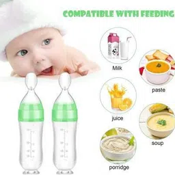 onisha Baby Fruit Nibbler, Bibs Water proof & Spoon Feeder For feeding(Set 3) - Silicone image 2