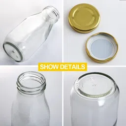 ayuyas Milk Bottles, Juice Bottle, 100ML Beverage Glass, Shake Bottles For Home Kitchen 100 ml Bottle image 3