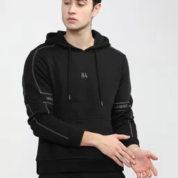 highlander Men Full Sleeve Solid Hooded Sweatshirt image 1