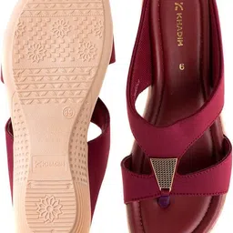 khadim's Women Lightweight Comfort Extra Soft Trendy Premium Stylish Wedges Sandal image 3