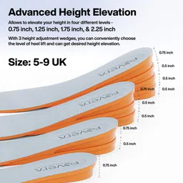 fovera Height Increasing Gel Insoles for Men & Women - With 4 Level of Height Elevation Insole image 4