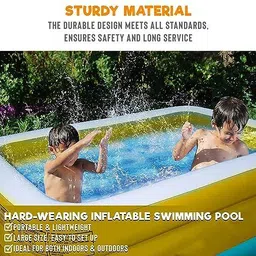 intelligent 120in Inflatable (IND*86) Orange Transparent Kiddie Pool Inflatable Swimming Pool image 4