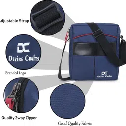 dezire crafts Blue Men Sling Bag - Extra Large Stylish Shoulder image 2