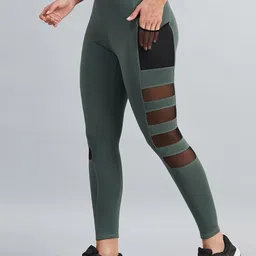 blinkin Self Design Women Dark Green Tights-picture-21