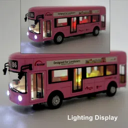 deuson ecom Double Decker London Bus with Metal Die-Cast Luxury with Light & Music Sound. image 3