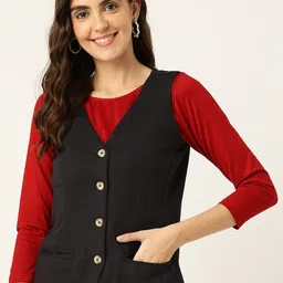 brinns Solid Women Waistcoat-picture-14