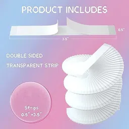 qeeig Body Clothing Tape Strips Invisible Lingerie Fashion All Day Strength Gentle on Skin Clothes No Residue Water Proof | 8 cm image 3