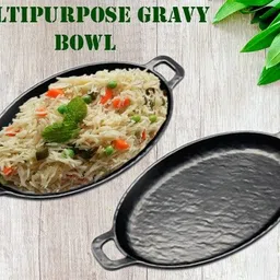 zido (Pack of 2) Exclusive Classical Designer Serving Platter for Multipurpose Use. Sizzler Tray-picture-13