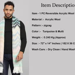 Ravaiyaa - Attitude Is Everything Self Design Men Muffler image 4