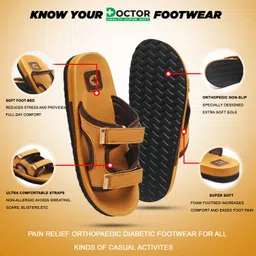doctor health super soft Newly Launch Stylish | Cushioned | Comfortable | Breathable | Adjustable Strap Men Slippers image 3