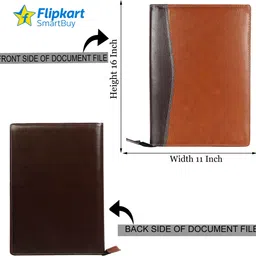 flipkart smartbuy PU Leather Multipurpose Document Holder File Folder (B4,20 leaves) image 4