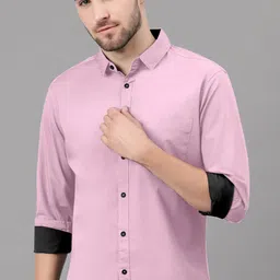 vivesco Men Regular Fit Solid Spread Collar Casual Shirt-picture-14