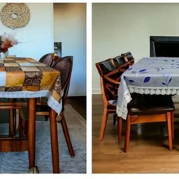 kashhtu Polyester 6 Seater Floral Table Cover-picture-18