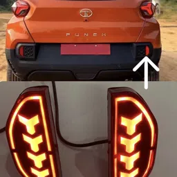 dda enreprises REAR REFLECTOR LIGHT/DRL FOR TATA PUNCH WITH MATRIX+SCAN FUNCTION (2PCS) 4 WIRE Car Reflector Light-picture-17