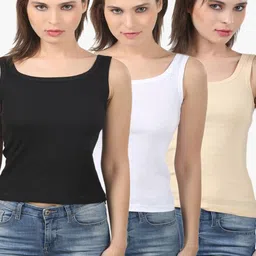 bodycare Women White, Black, Beige Camisole-picture-11