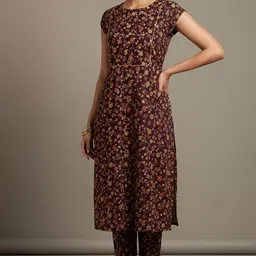 Unstitched Pure Cotton Salwar Suit Material Floral Print-image-90