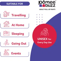 pomee buzz Pull Ups Pants, Waist Size (76 - 126 Cm | 30 -48 Inch), Adult Diapers - L image 3