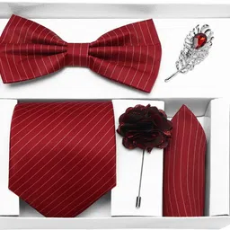 RANDOM STRIPE Alloy Cufflink & Tie Pin Set-picture-16