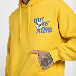 veirdo Men Full Sleeve Graphic Print Hooded Sweatshirt image 5
