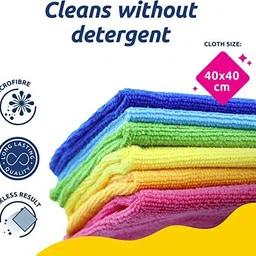 twinish Pack of 3- Kitchen Napkins (Microfiber towel) Multicolor Cloth Napkins image 3