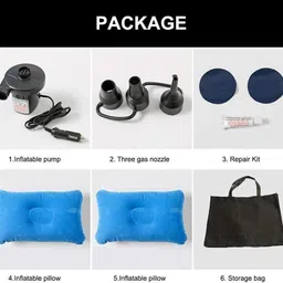 lavitra Inflatable Travel Car Bed Air Sofa with Two Inflatable Pillow pump storage bag Car sleeping beds for kids and adults Car Inflatable Bed image 3