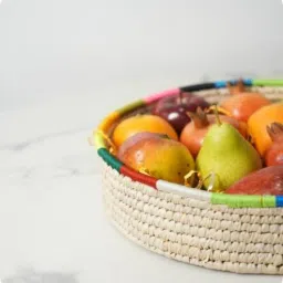 swadeh Single Multicolor Sabai Grass Prism Rim Origin Baskets-picture-17