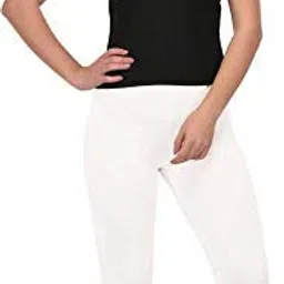 stunning collection Lace Capri for Women | Soft & Stretchable 3/4 Leggings | Black Daily Use Pants | Fit for 24" - 34" Inches Waist image 3