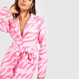 Boohoo Abstract Printed Shirt Mini Dress image 1