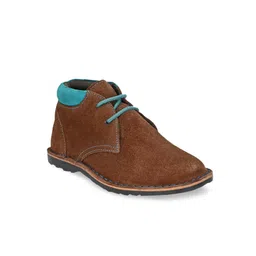 CARLO ROMANO Boys Tan Leather Flat Boots-picture-10