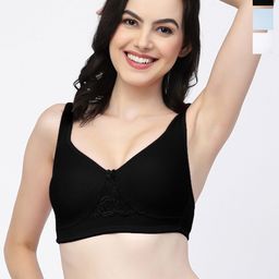 College Girl Pack Of 3 Full Coverage Seamless Cotton T-shirt Bra With All Day Comfort-picture-10