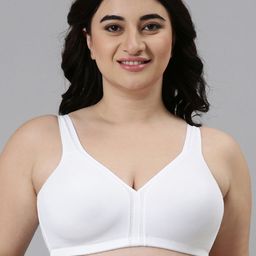 Enamor White Non-Wired Non Padded High Coverage Everyday Tshirt Bra F024-picture-46
