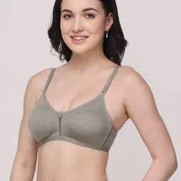 Floret Magenta & Grey Solid Non-Wired Non Padded T-shirt Bras image 5