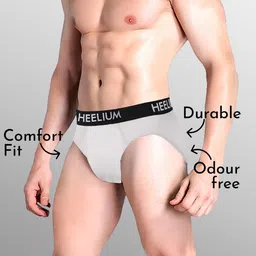 HEELIUM Men Bamboo Super Soft & Odour Free Comfort Fit Brief image 4