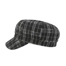 iSWEVEN Unisex Checked Cotton Ascot Cap image 2