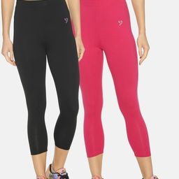 TWIN BIRDS Women Black & Pink Solid Tight Fit Capris-picture-22