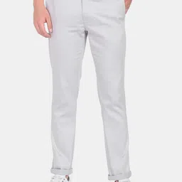 Arrow Sport Men Grey Solid Slim Fit Chinos-image-52