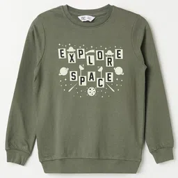 Fame Forever by Lifestyle Boys Green Printed Sweatshirt-picture-21