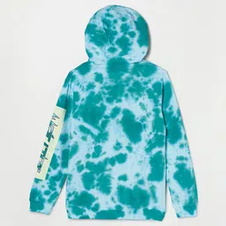 Fame Forever by Lifestyle Boys Green Printed Cotton Hooded Sweatshirt image 4