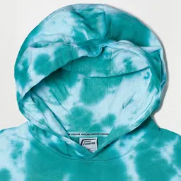Fame Forever by Lifestyle Boys Green Printed Cotton Hooded Sweatshirt image 3