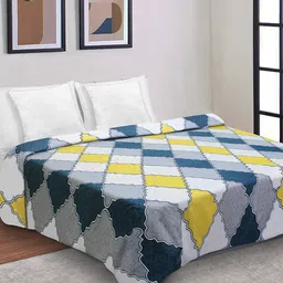 Good Homes by Home Candy White & Blue Printed Zipper Duvet Cover-image-31