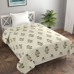 MORADO Green & Beige Printed Single Duvet Cover-picture-43
