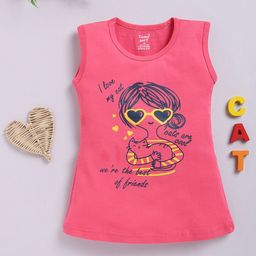 Toonyport Print Round Neck Cotton T-shirt Dress-picture-44