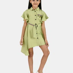 Peppermint Girls Green Shirt Dress-picture-38