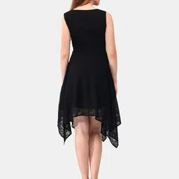 V&M Party Wear Fit and Flare Net Dress image 5